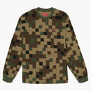 Supreme Small Box L/S L/S TEE Olive Digi Camo