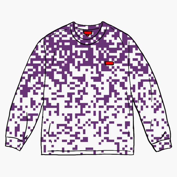 Supreme Small Box L/S L/S TEE Purple Digi Camo