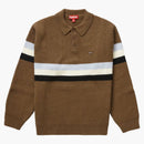 Supreme Small Box Polo Sweater Dark Brown
