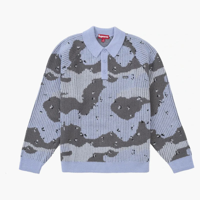 Supreme Polo Sweater Blue Camo Compre en Hypeneedz