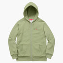 Supreme Small Box Thermal Zip Up Hoodie Sage