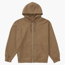 Supreme Small Box Zip Up Hooded Sweatshirt Brown