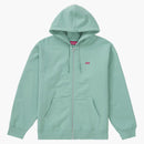 Supreme Small Box Zip Up Hooded Sweatshirt Dusty Aqua