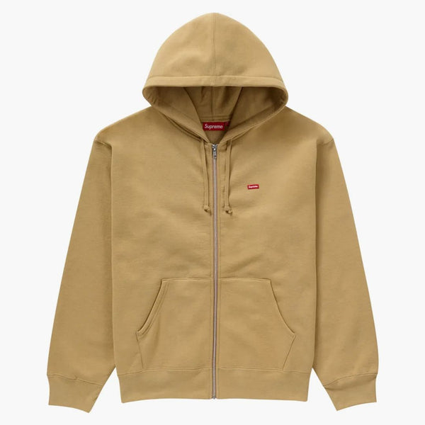 Supreme Small Box Zip Up Hooled Mikina (FW24) Tmat Tan
