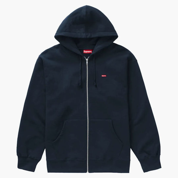 Supreme Small Box Zip Up Hooded Sweatshirt Navy