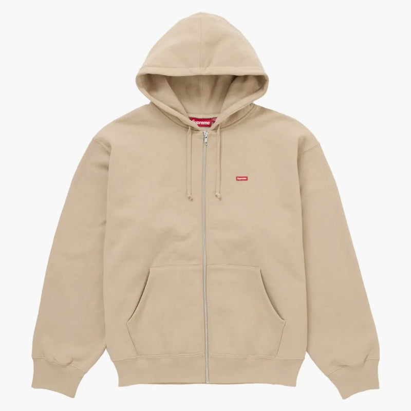 Supreme Small Box Zip Up Hooded Sweatshirt (ss25) Tan