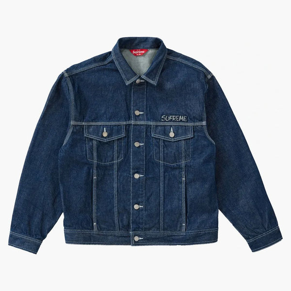 Supreme smurfs denim trucker jacket blue