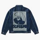 Nejvyšší šmoula džínové trucker bunda modrá