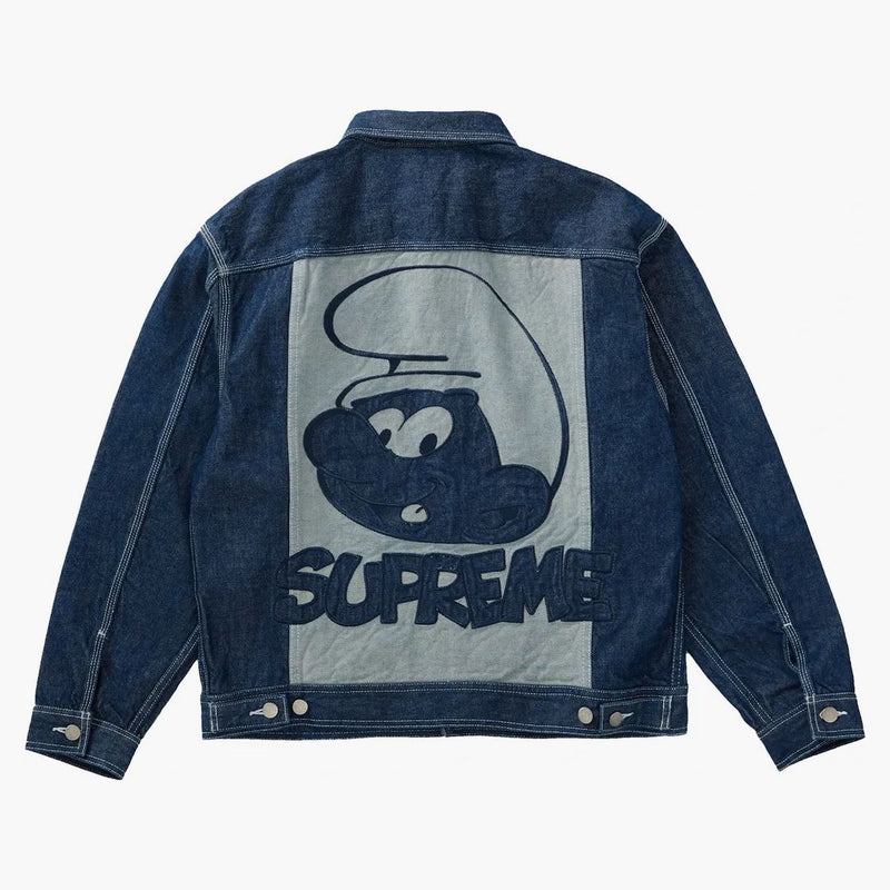 Supreme Smurfs Denim Trucker Jacket Blue