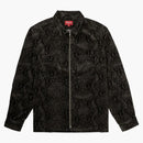 Supreme Snakeskin Corduroy Zip Up Shirt Black