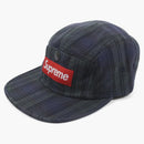 Supreme Snap Button Pocket Camp Cap Black Watch Plaid