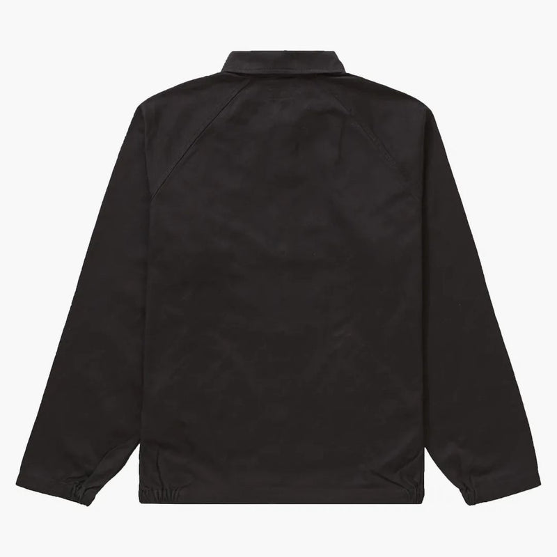 Logotipos de Jacquard frontal supreme hasta la chaqueta negra