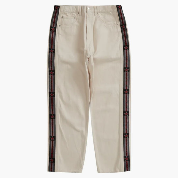 Högsta snap-off baggy jean naturlig