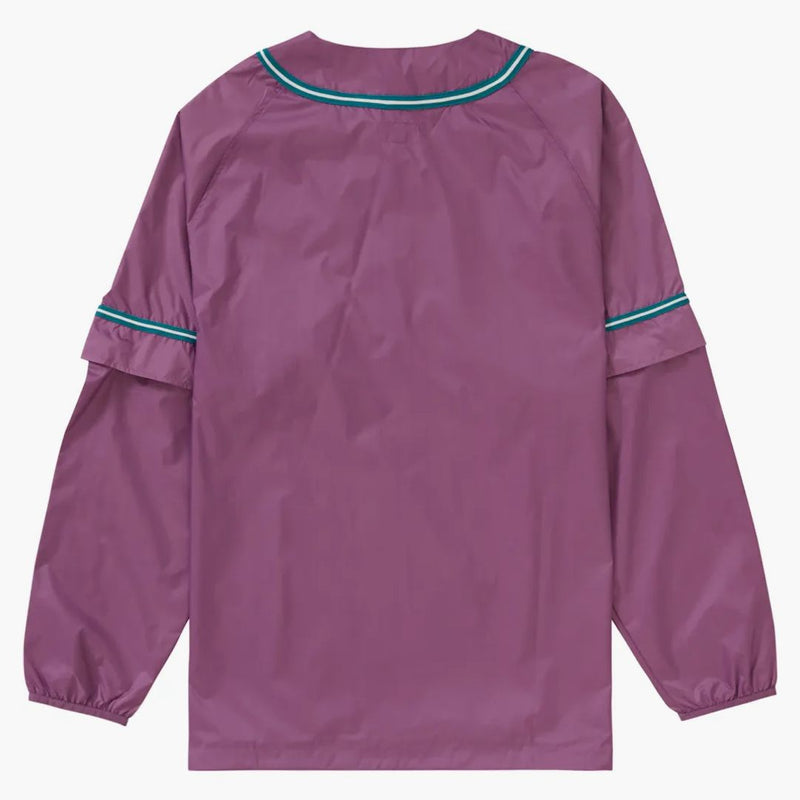 Nejvyšší snímkový rukáv l/s baseballový top fialový