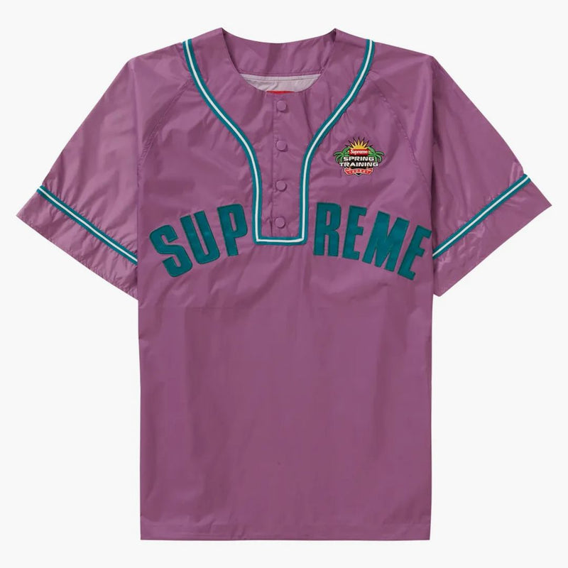 Nejvyšší snímkový rukáv l/s baseballový top fialový