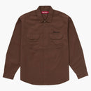 Suprema camisa de trabajo en blanco nevado marrón