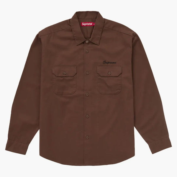 Supreme Snow White Work Shirt Brown