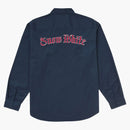 Nejvyšší sněhová bílá pracovní košile Světlé námořnictvo