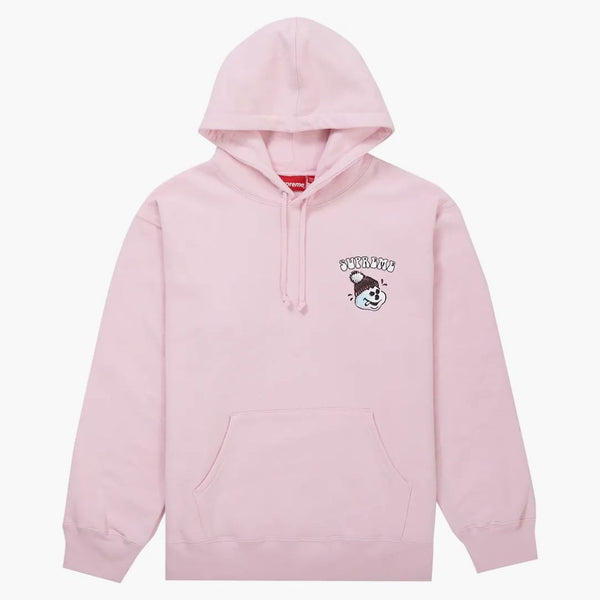 Supreme Snowman Hooded Sweatshirt ljusrosa