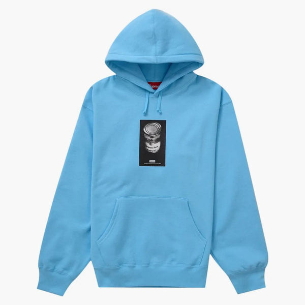 Supreme Soup Can Hooded Sweatshirt ljusblå