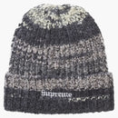 Supreme Space Dye Stripe Beanie Black
