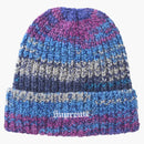 Supreme Space Dye Stripe Beanie Blue
