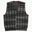 Supreme Speckled Zip Up Sweater Vest Black