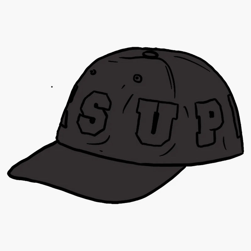 Supreme Spellout 6-panel svart