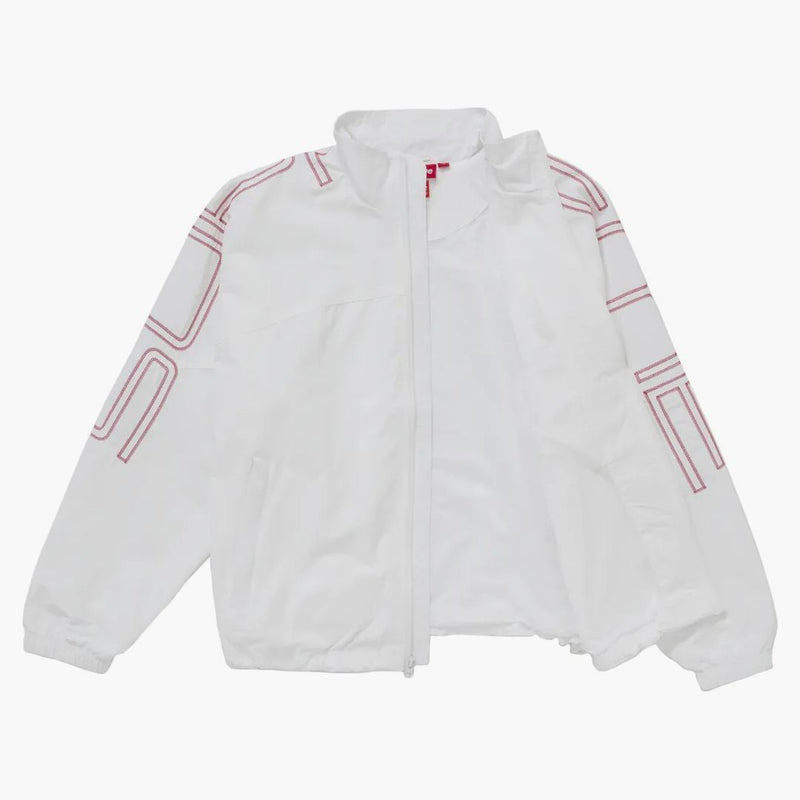 Supreme Spellout broderad spårjacka (SS25) vit