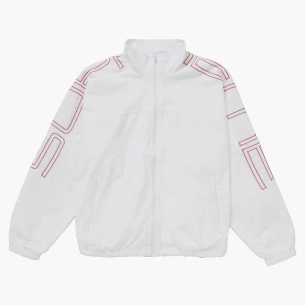 Supreme Spellout broderad spårjacka (SS25) vit