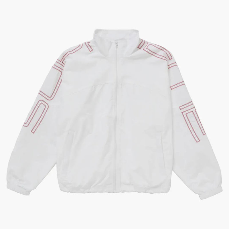 Supreme Spellout broderad spårjacka (SS25) vit