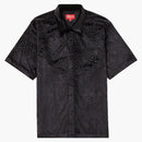 Supreme Spider Web Velvet S/S Shirt Black