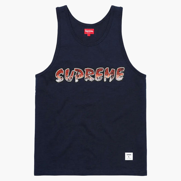 Suprem Splatter Tank Top Navy