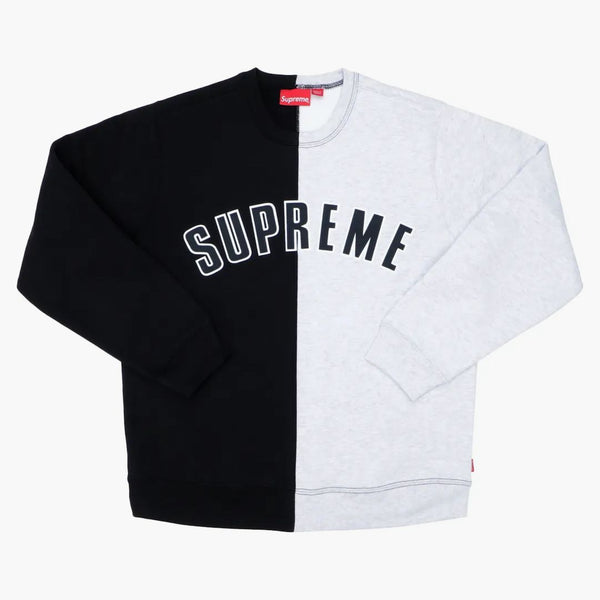 Supreme Split Crewneck Sweatshirt svart