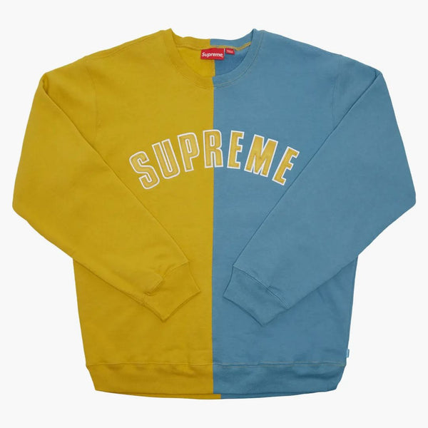 Supreme Split Crewneck Sweatshirt senap