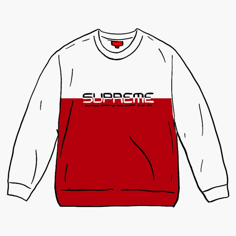 Supreme Split Logo Pullover White