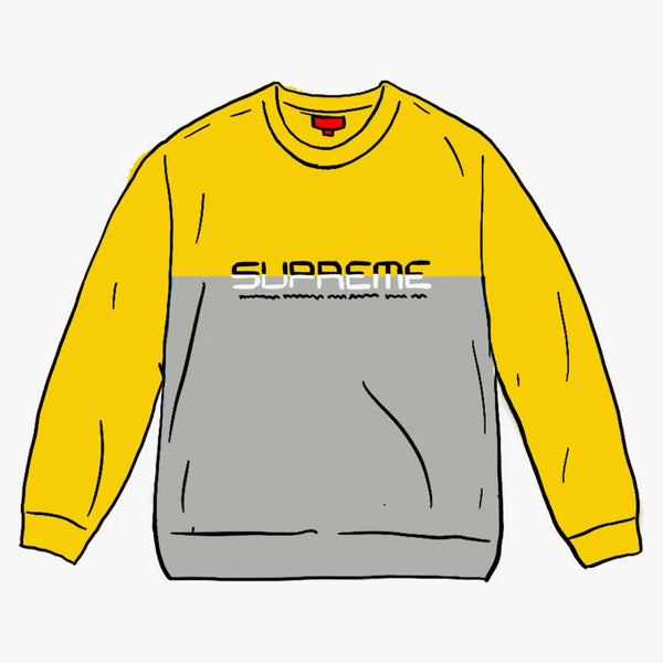 Nejvyšší rozdělený logo svetr žlutý