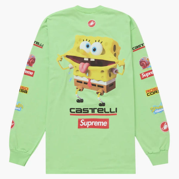 Supreme Spongebob/castelli Racing L/s Tee Green