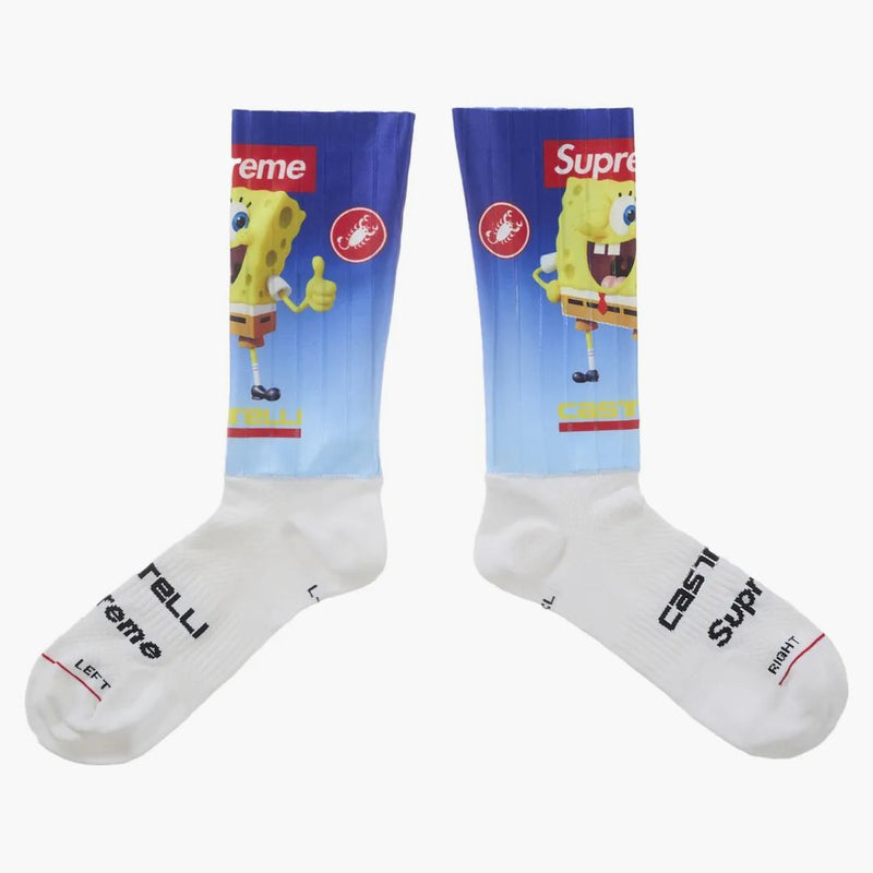 Supreme Spongebob Squarepants Castelli Cycling Sock (1 Pack) White