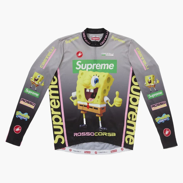 Supreme Spongebob Squarepants Castelli L/s Cycling Jersey Black