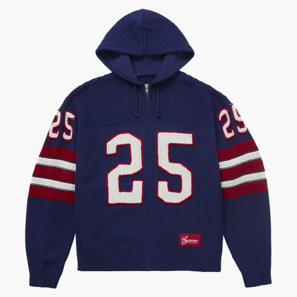 Navy Nejvyšší sport Zip Up Hooded Sweater (FW25)