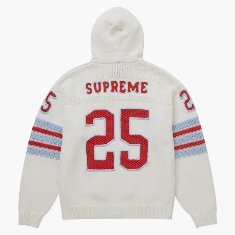Nejvyšší sportovní zip svetr s kapucí (FW25) bílý