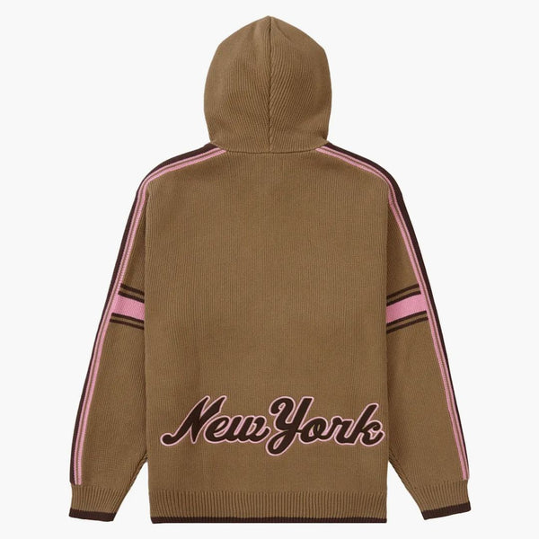 Supreme Sport Zip Up Hooded Sweater Light Brown
