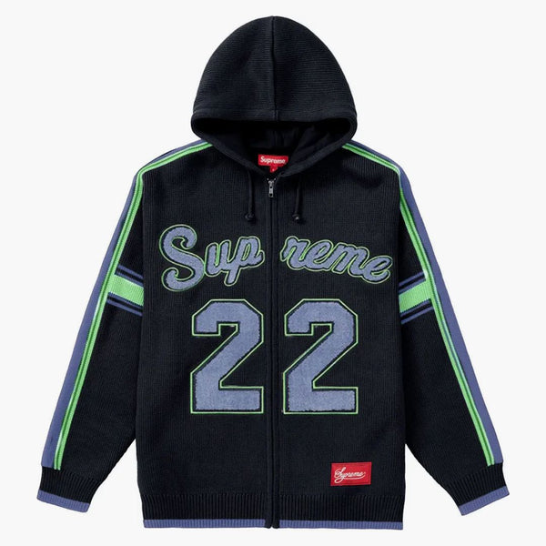 Supreme Sport Zip Up Hooded Sweater Navy