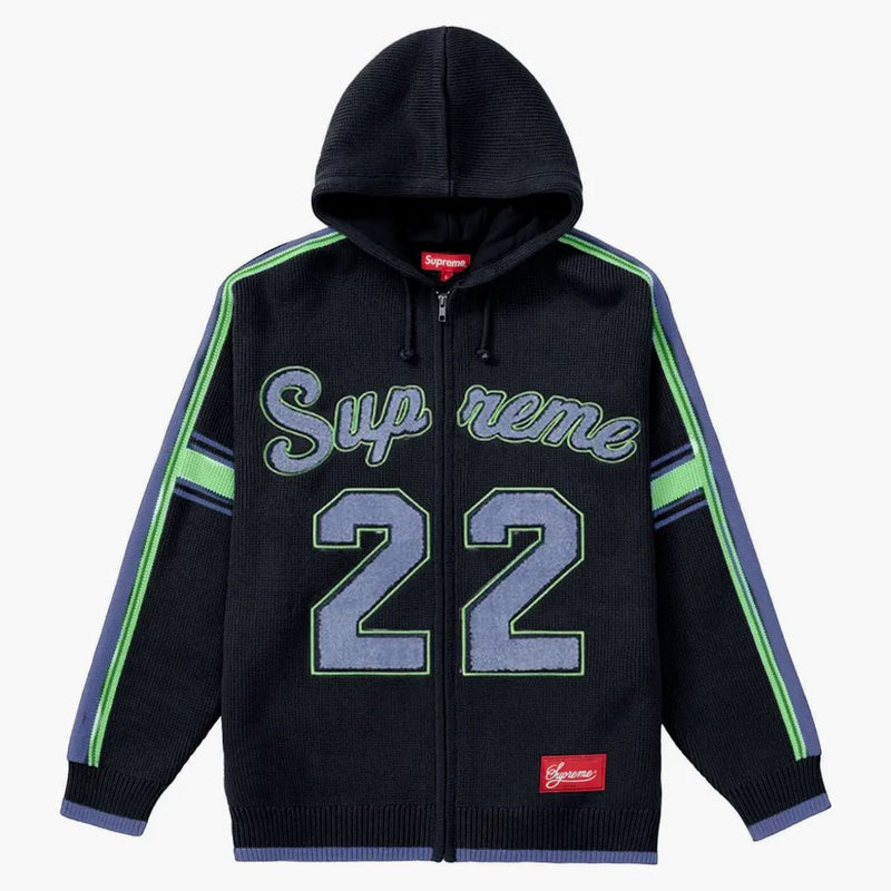 Supreme Sport Zip Up Hooded Sweater Navy