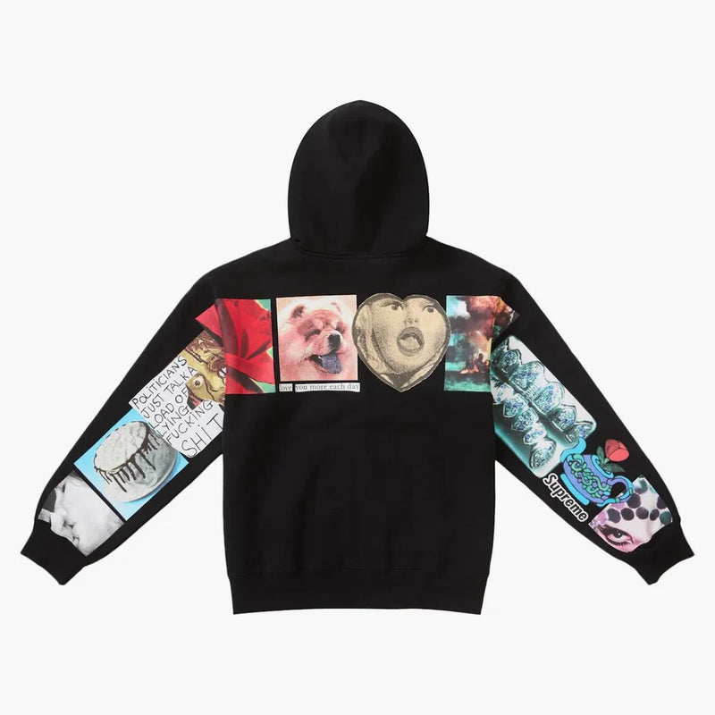 Supreme Spread Zip Up Hooded Sweatshirt Black