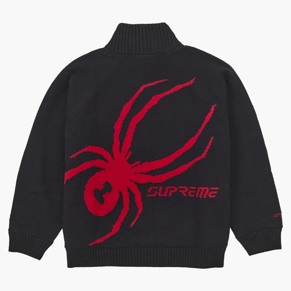 Supreme Spyder Windstopper zip up tröja svart