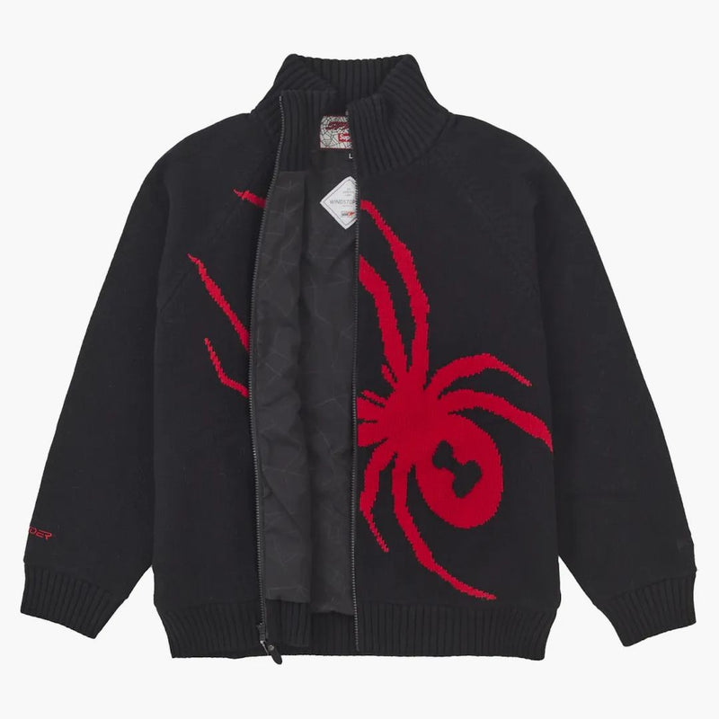 Supreme Spyder Windstopper zip up tröja svart