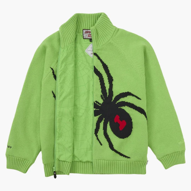 Supreme Spyder Windstopper zip up tröja grön