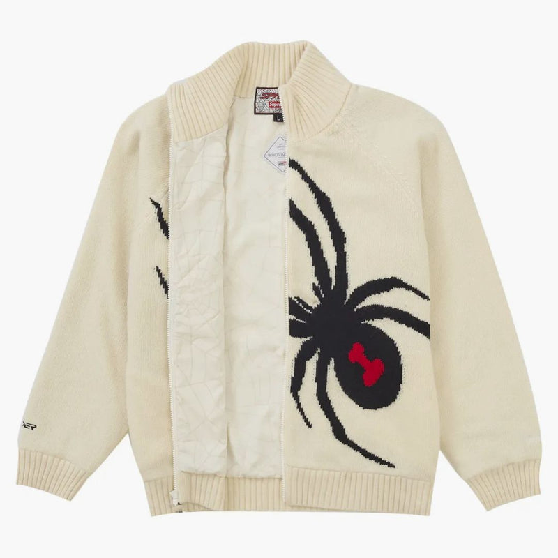 Supreme Spyder Windstopper zip up tröja vit